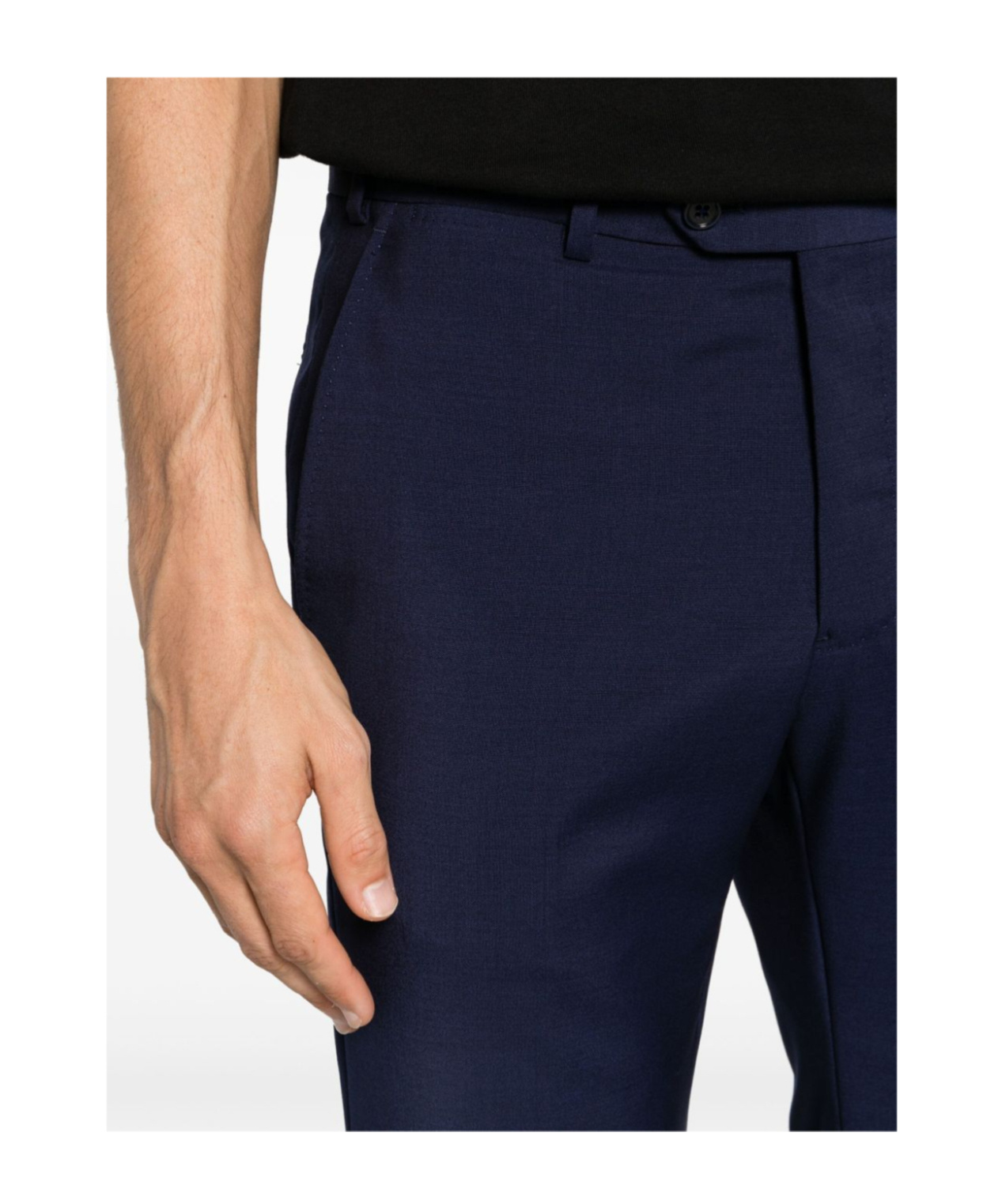 Emporio Armani Single-breasted Virgin Wool Suit In Black