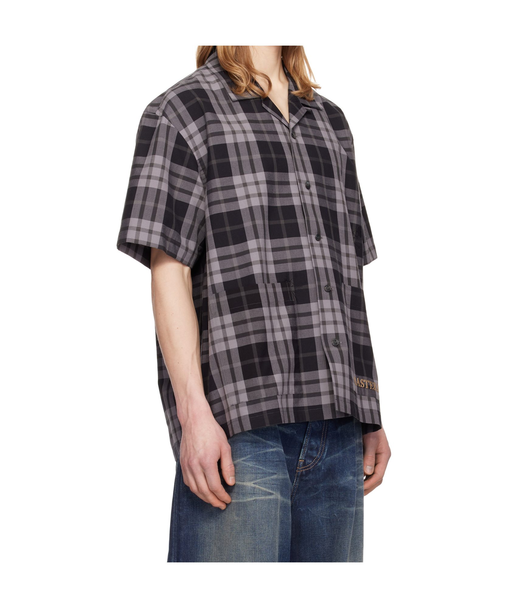 Mastermind Japan Plaid Shirt In Black