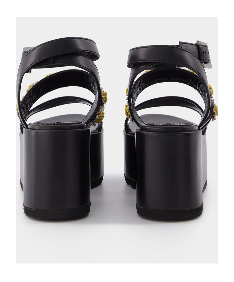 Fabrizio Viti Women's Tima Daisy Platform Sandals In Black