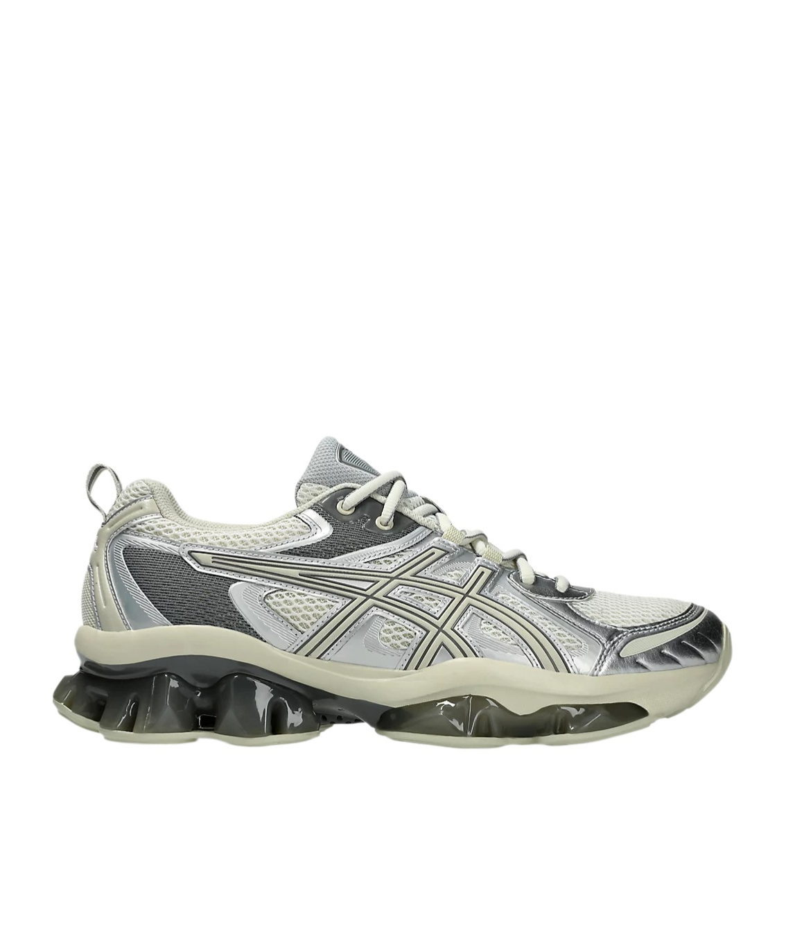 Asics Multicolor Mesh And Rubber Gel Quantum Kinetic Sneakers In Gray