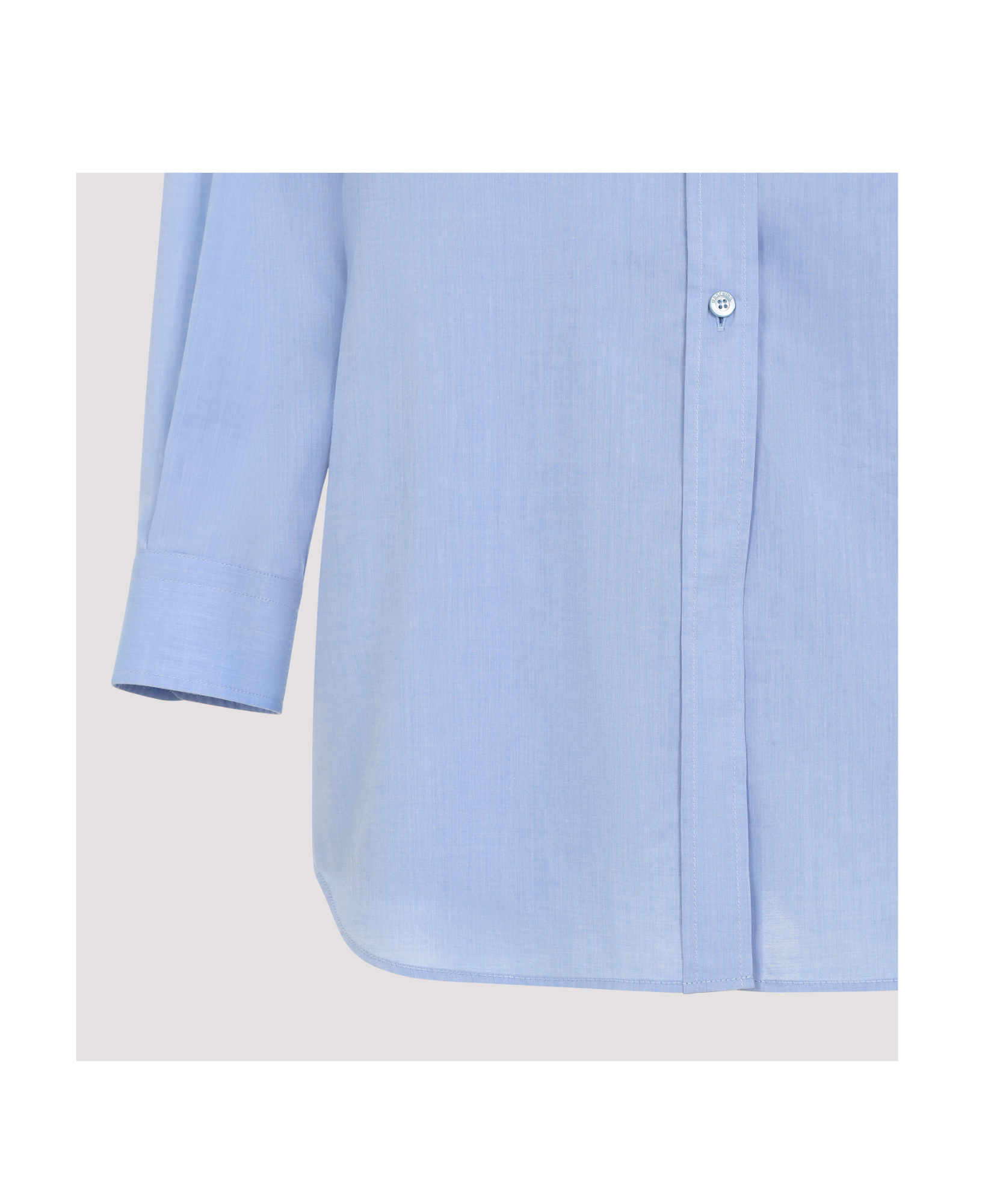 Moschino Cotton Shirt With Chest Pocket And Elastic Waistband In Blue