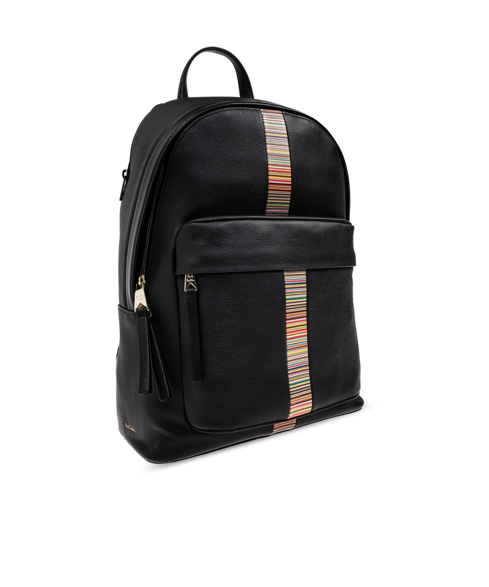 Paul Smith Backpack Striped Detail Adjustable Straps In Black