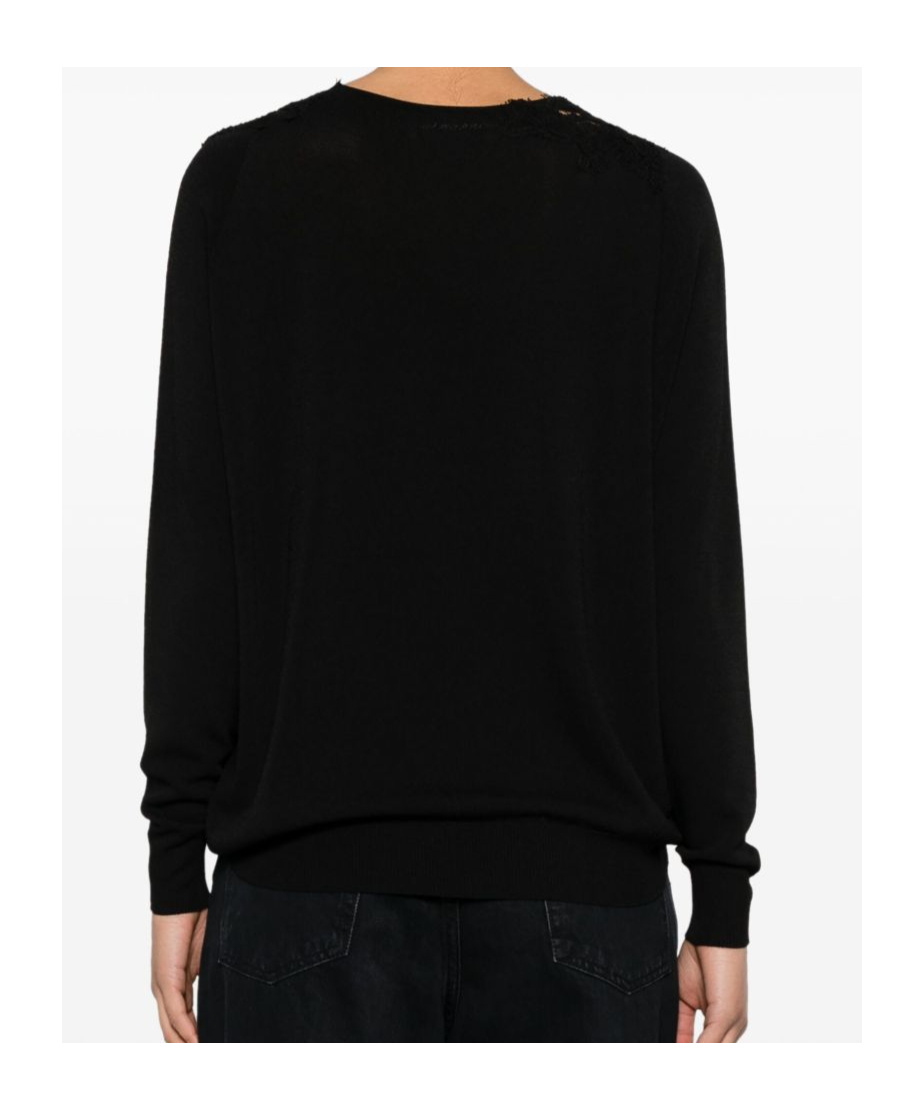 Ermanno Firenze Long-sleeved Sweater In Black