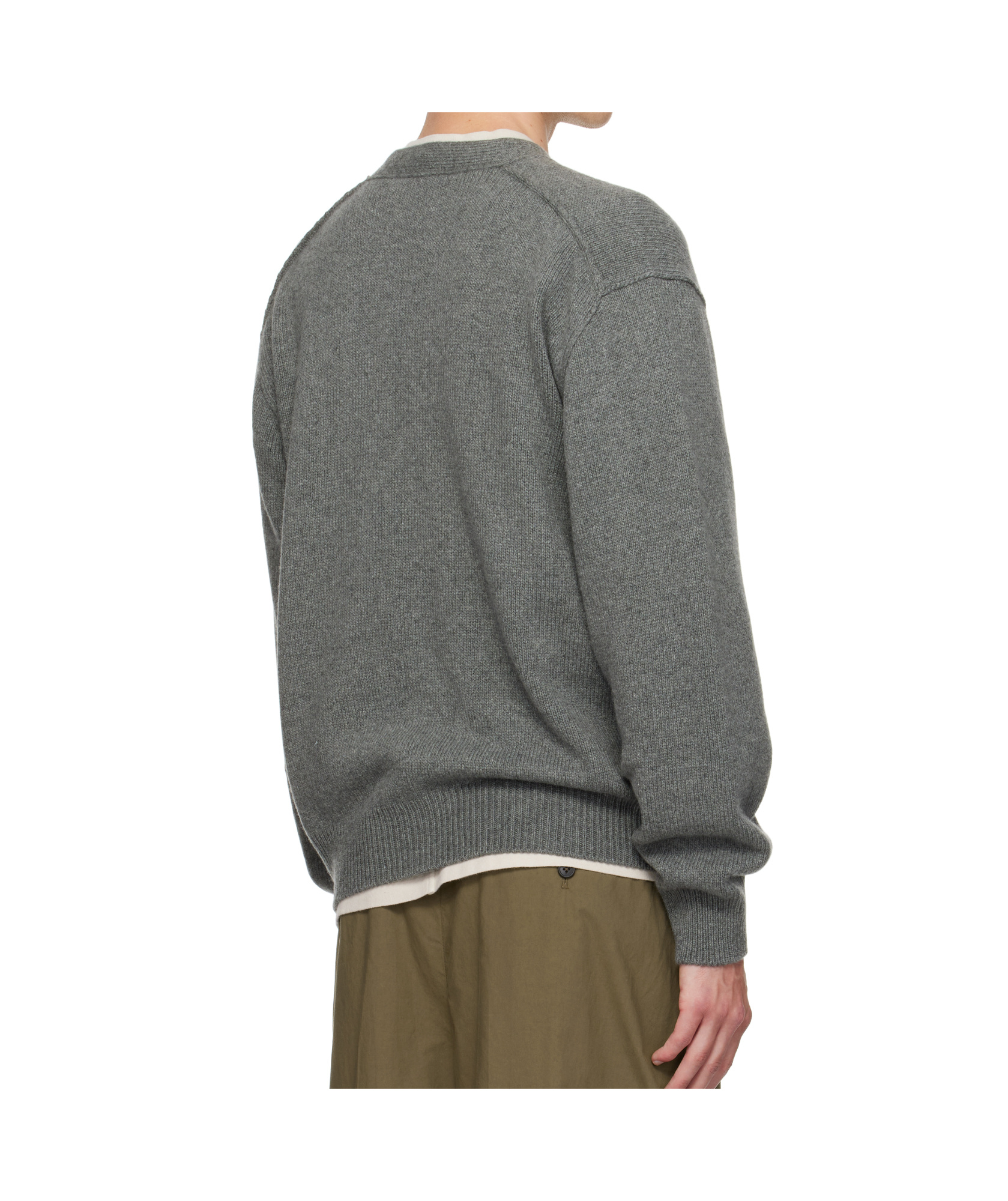 The Row Long Sleeve Cardigan In Gray