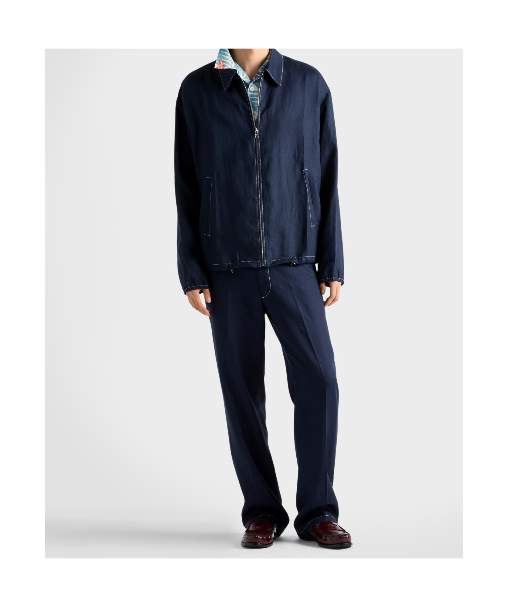 Prada Blousonjacke Aus Baumwolle In Blue