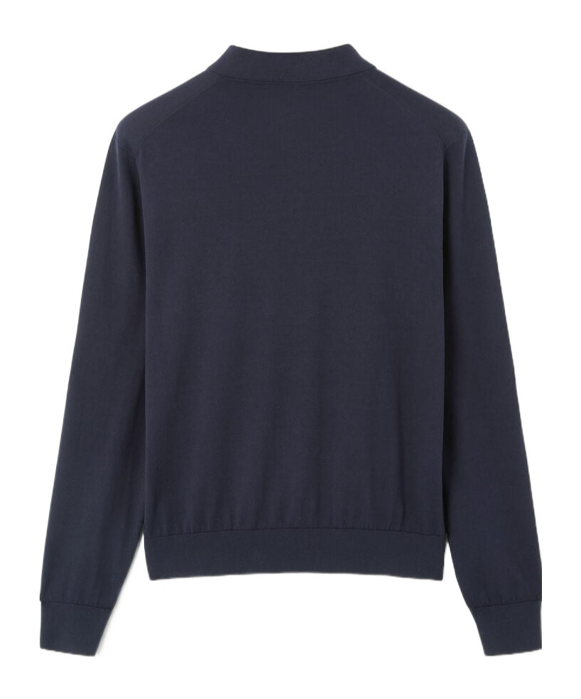 LORO PIANA LORO PIANA ICE WISH STRAIGHT HEM KNITTED POLO SHIRT