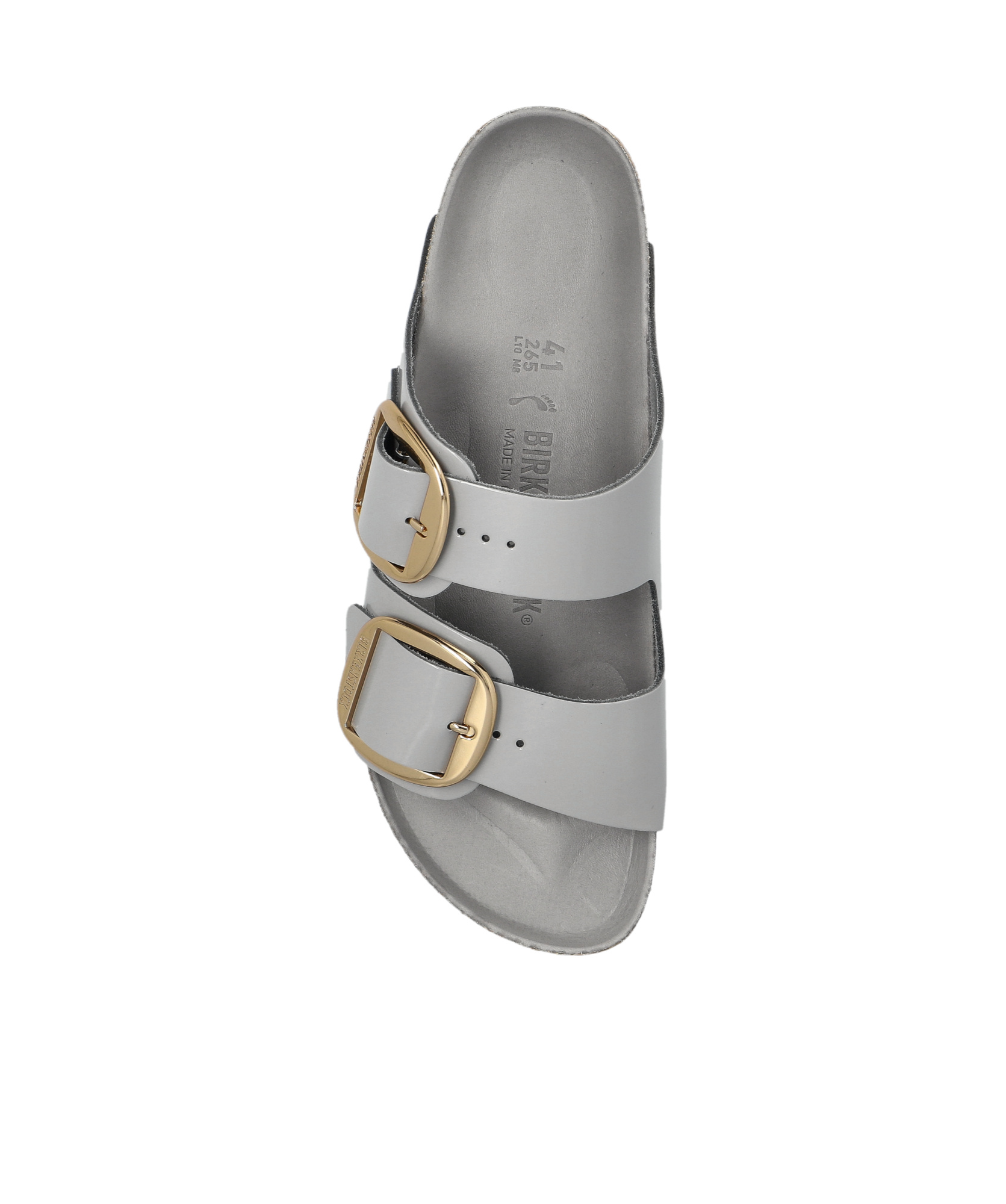 Birkenstock Buckle Slippers In Gray