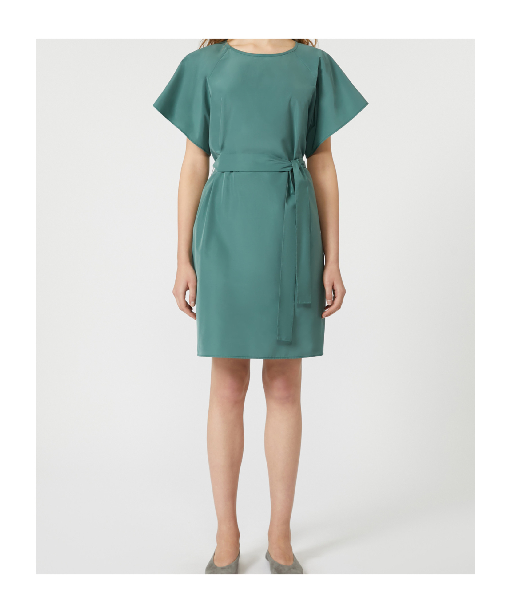Weekend Max Mara Short Taffeta Dress In Green
