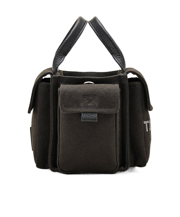Marc Jacobs Compact Crossbody Tote With Bold Logo In Black