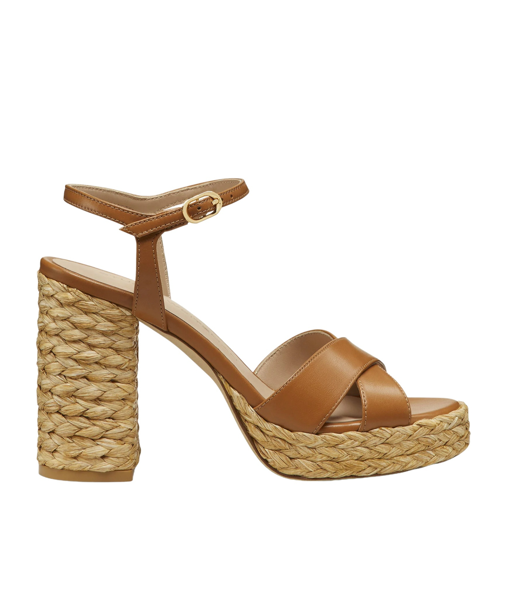 Stuart Weitzman Heel Strap Sandals With Braided Cross Design