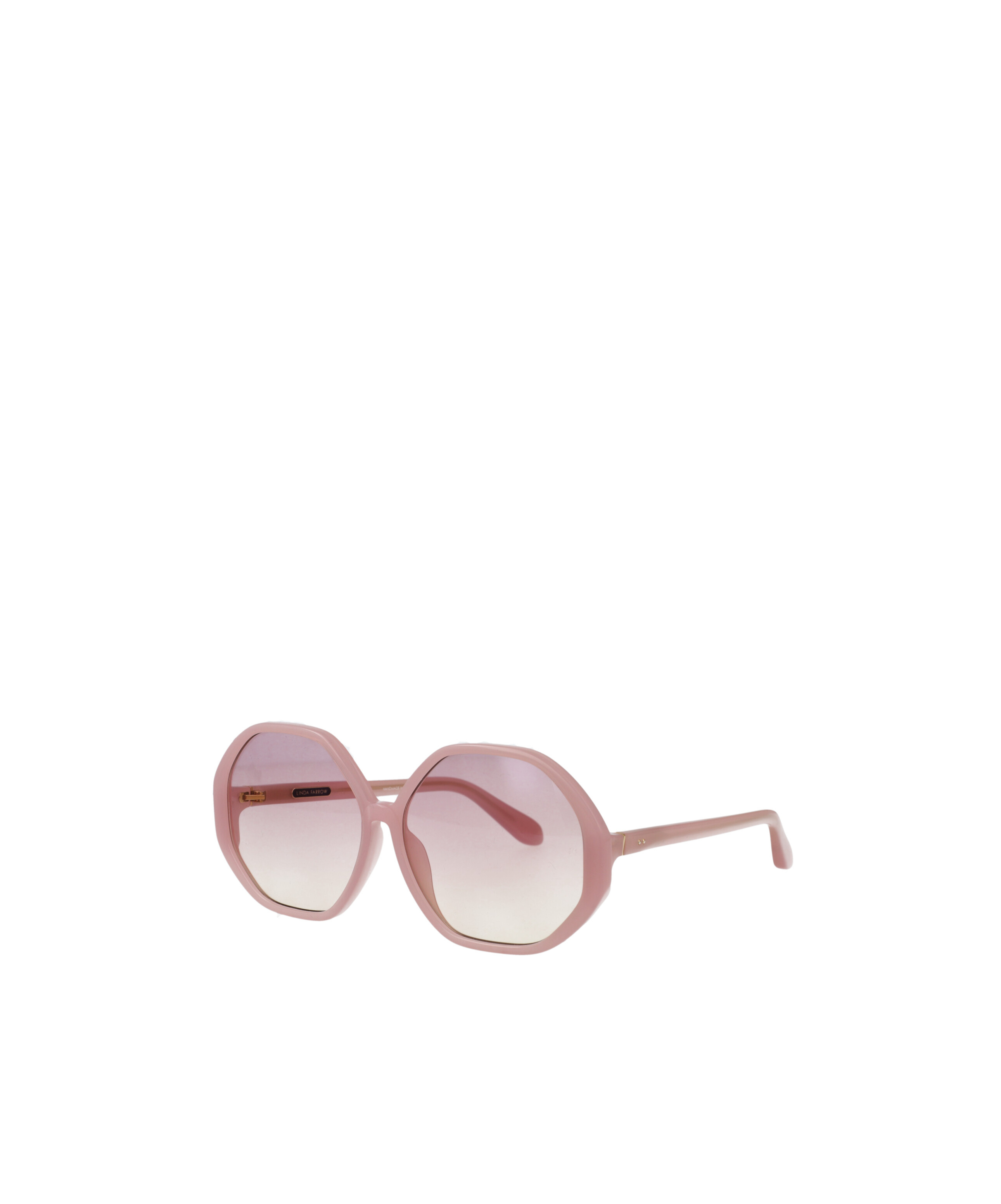 Linda Farrow Lilac Acetate Sunglasses In Gold