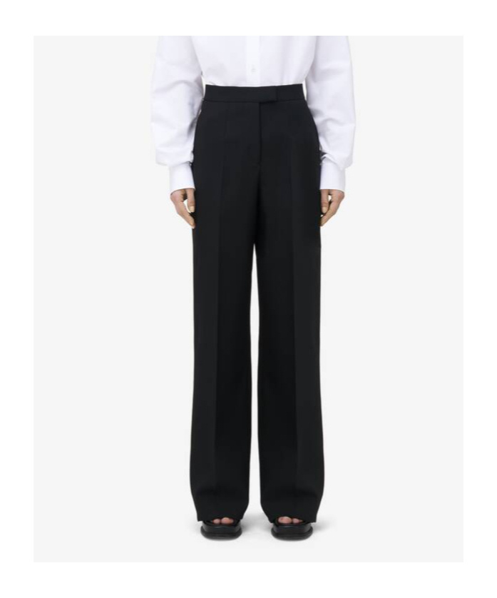 Alexander Mcqueen Wool Trousers In Black