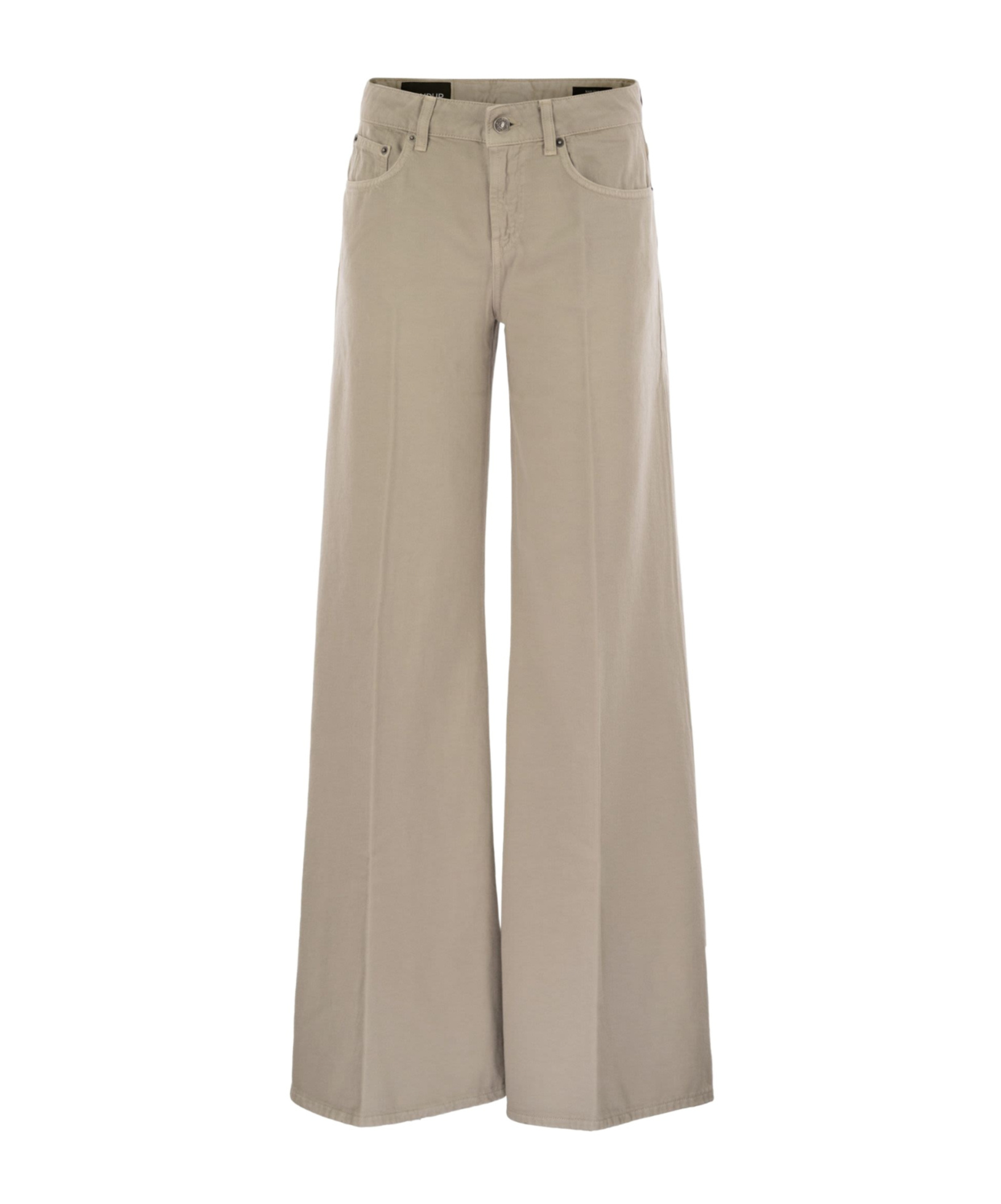 Dondup Wide-leg Casual Trousers In Brown