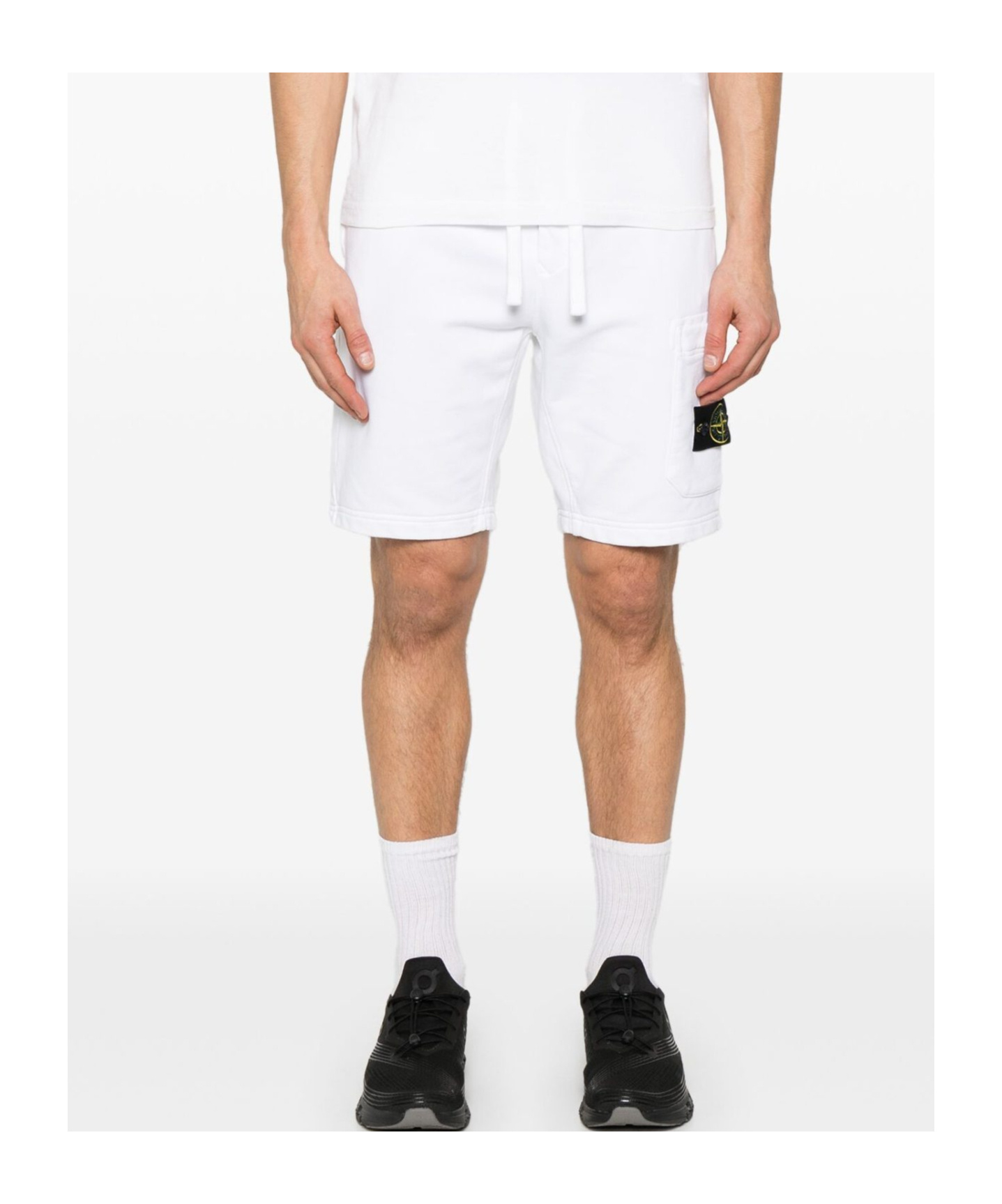 Stone Island Bermuda Shorts In White