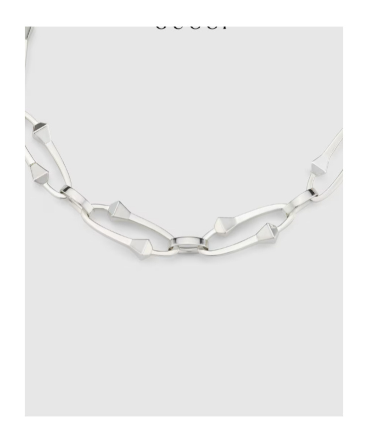 Gucci Chiodo Intertwined Necklace In Metallic
