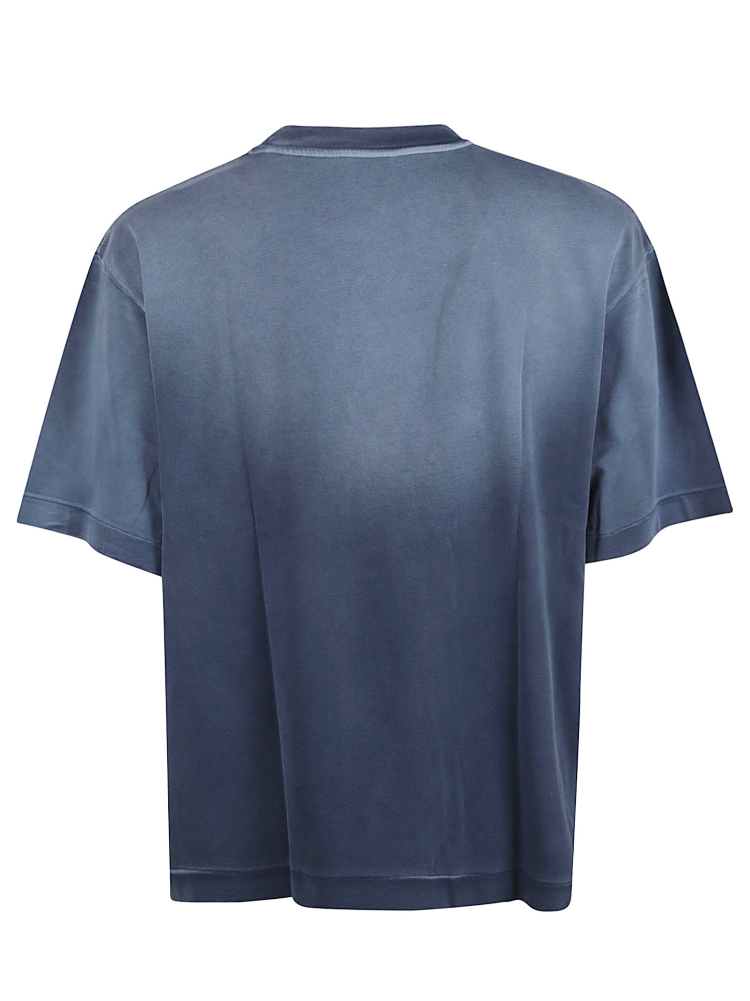 Off-white Vintage Round Neck Short Sleeve T-shirt In Blue