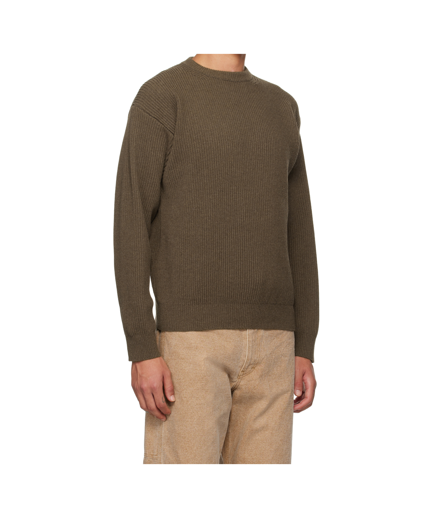 Auralee Long Sleeve Sweater In Brown