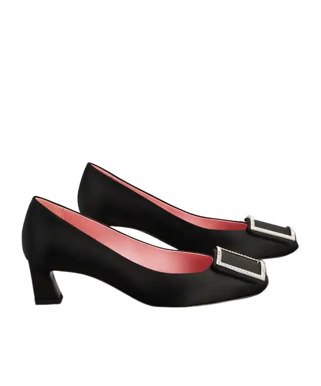 Roger Vivier Trompette Pumps In Satin In Black