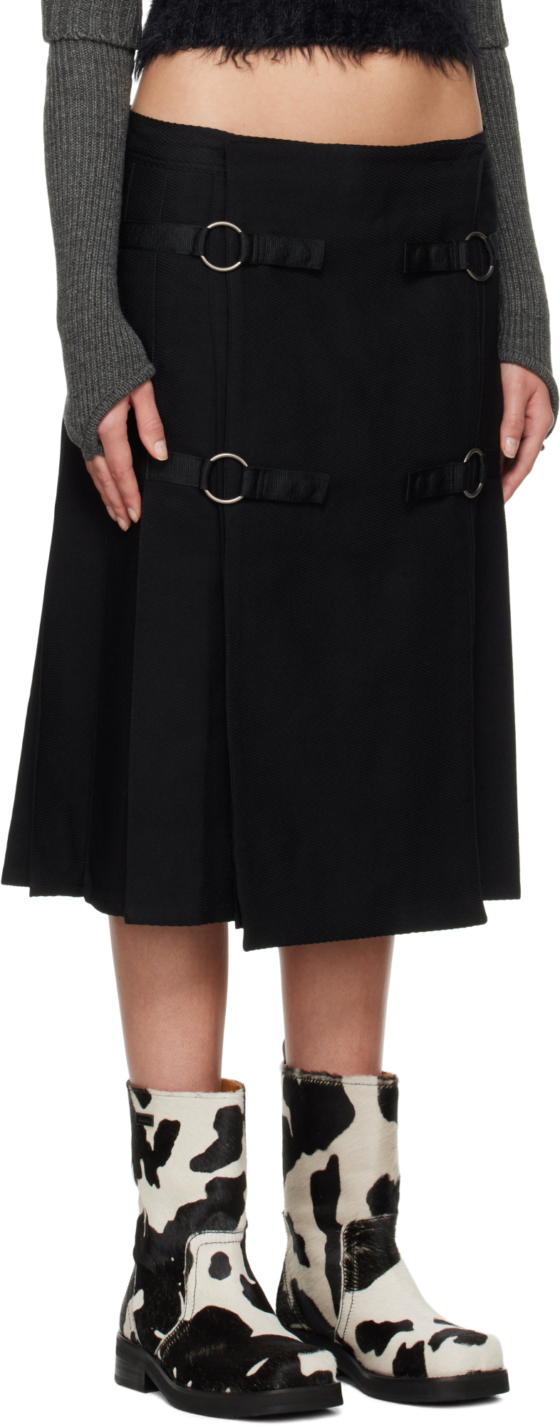 Andersson Bell Pleated Skirt In Black