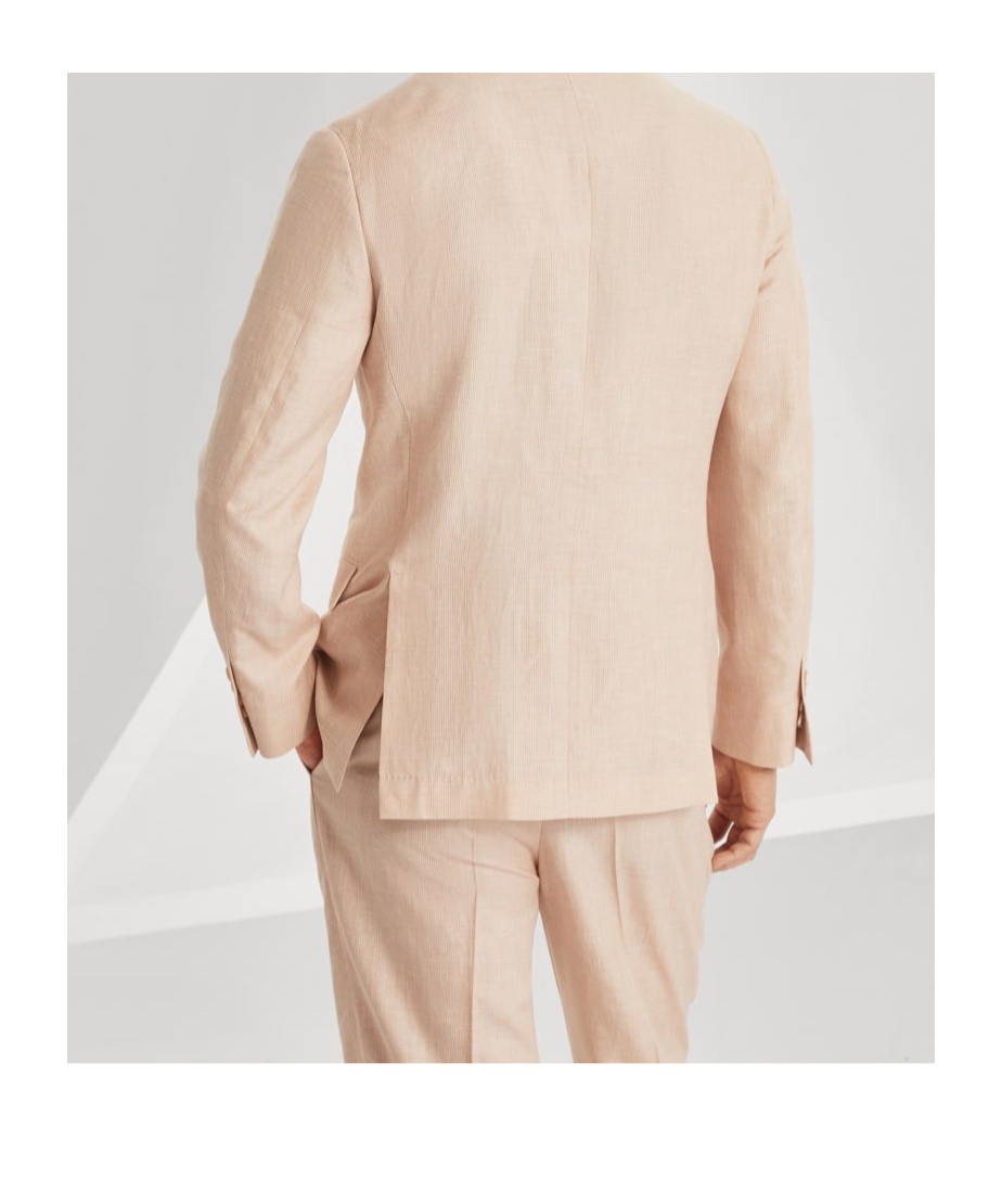 Brunello Cucinelli Long-sleeved Suit Coat In Nude