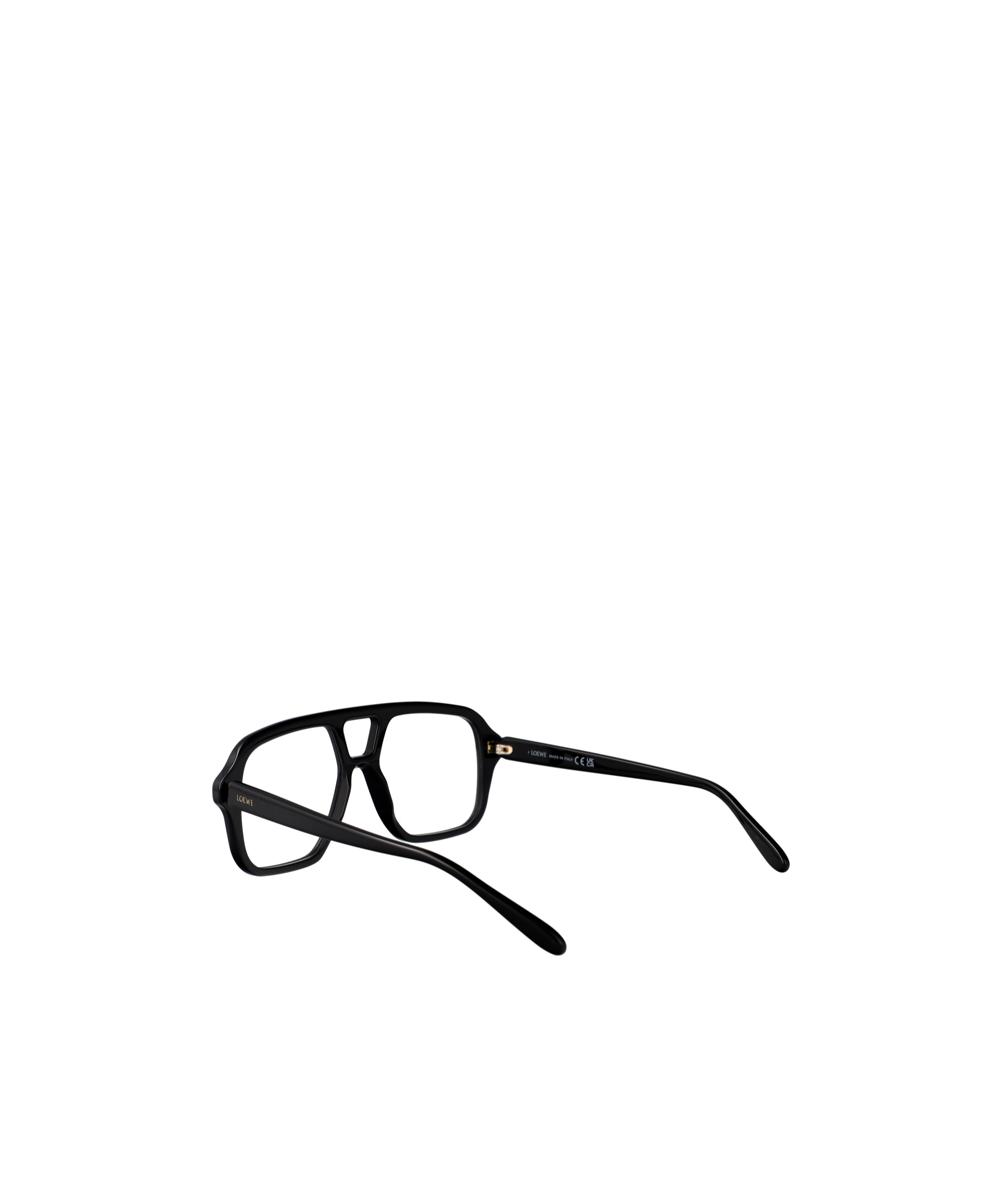Loewe Slim Aviator-frame Acetate Glasses In Black