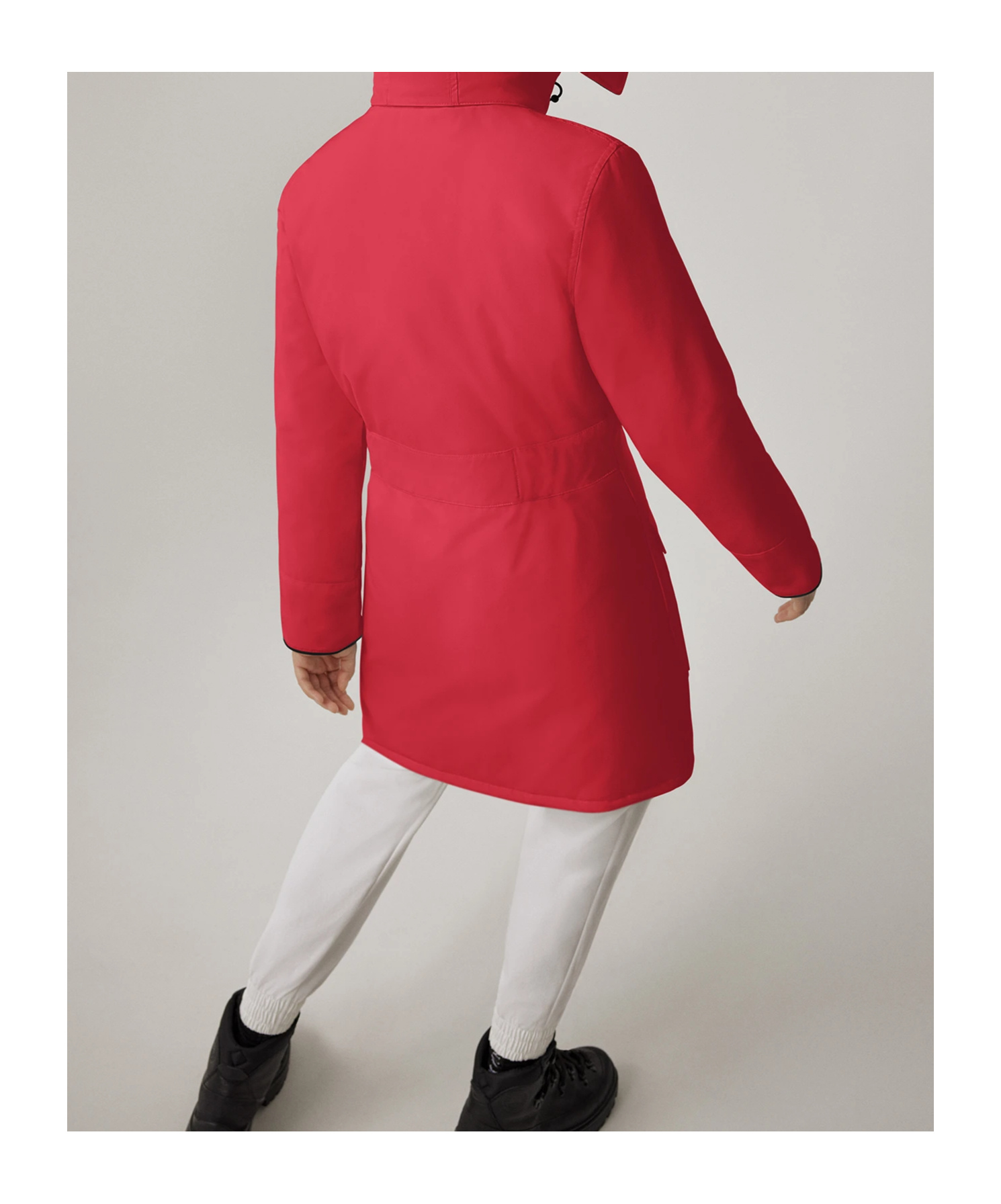 Canada Goose Logo-patch Zip-fastening Coat In Red