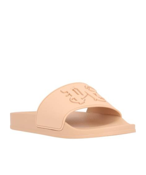Palm Angels Monogram-embossed Slides In Nude