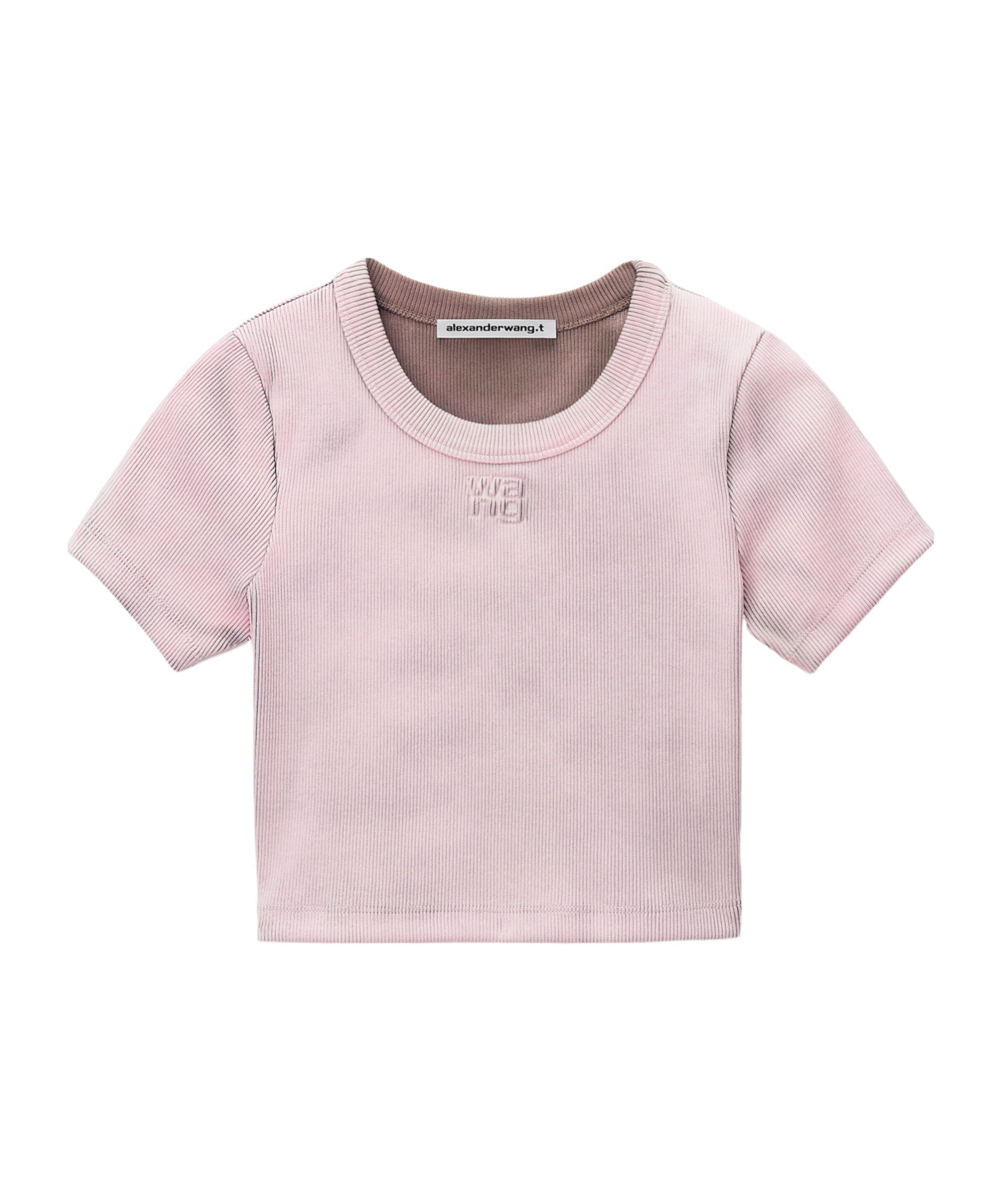 Alexander Wang T By  Logo Embossed Cropped Top In Purple