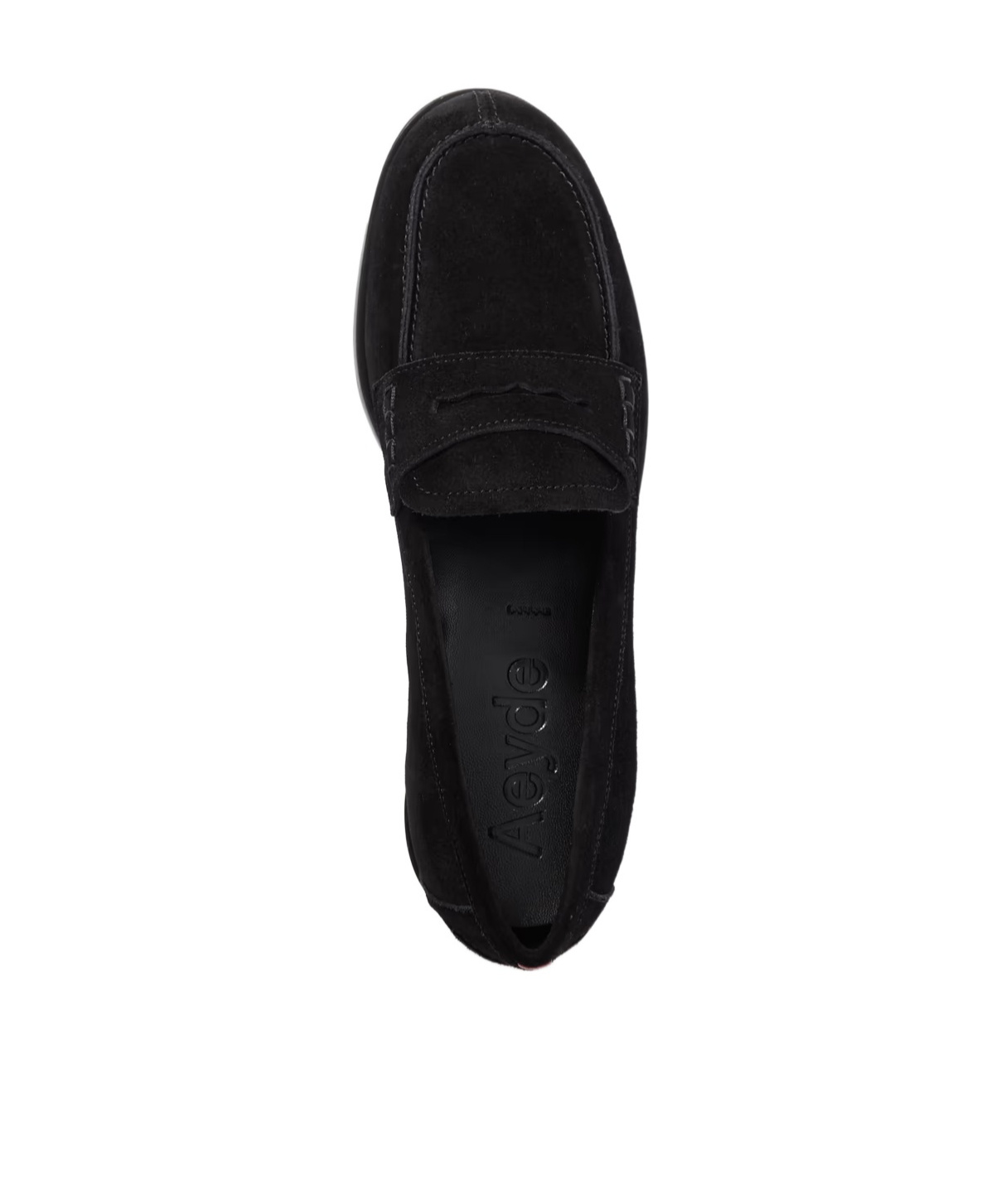 Aeyde Oscar Suede Loafers In Black