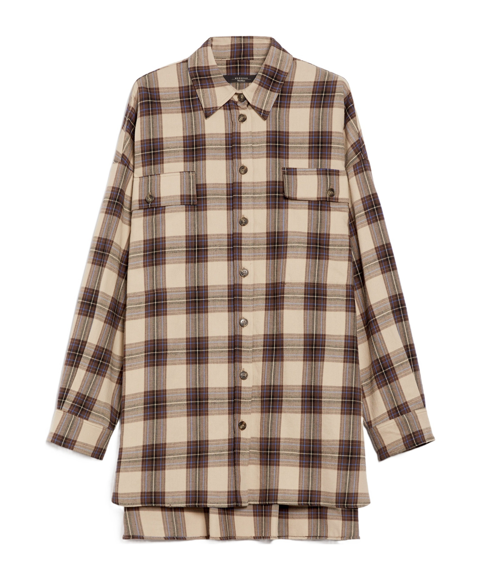 Weekend Max Mara Plaid Shirt In Beige