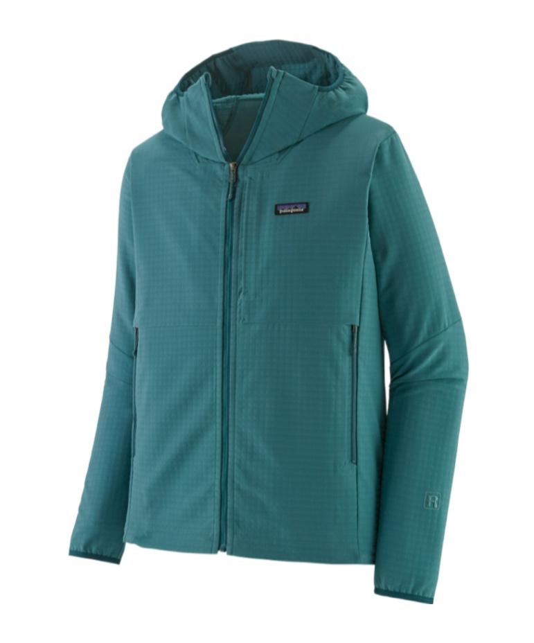 Shop Patagonia Men's R1 Techface Hoody In Wetland Blue