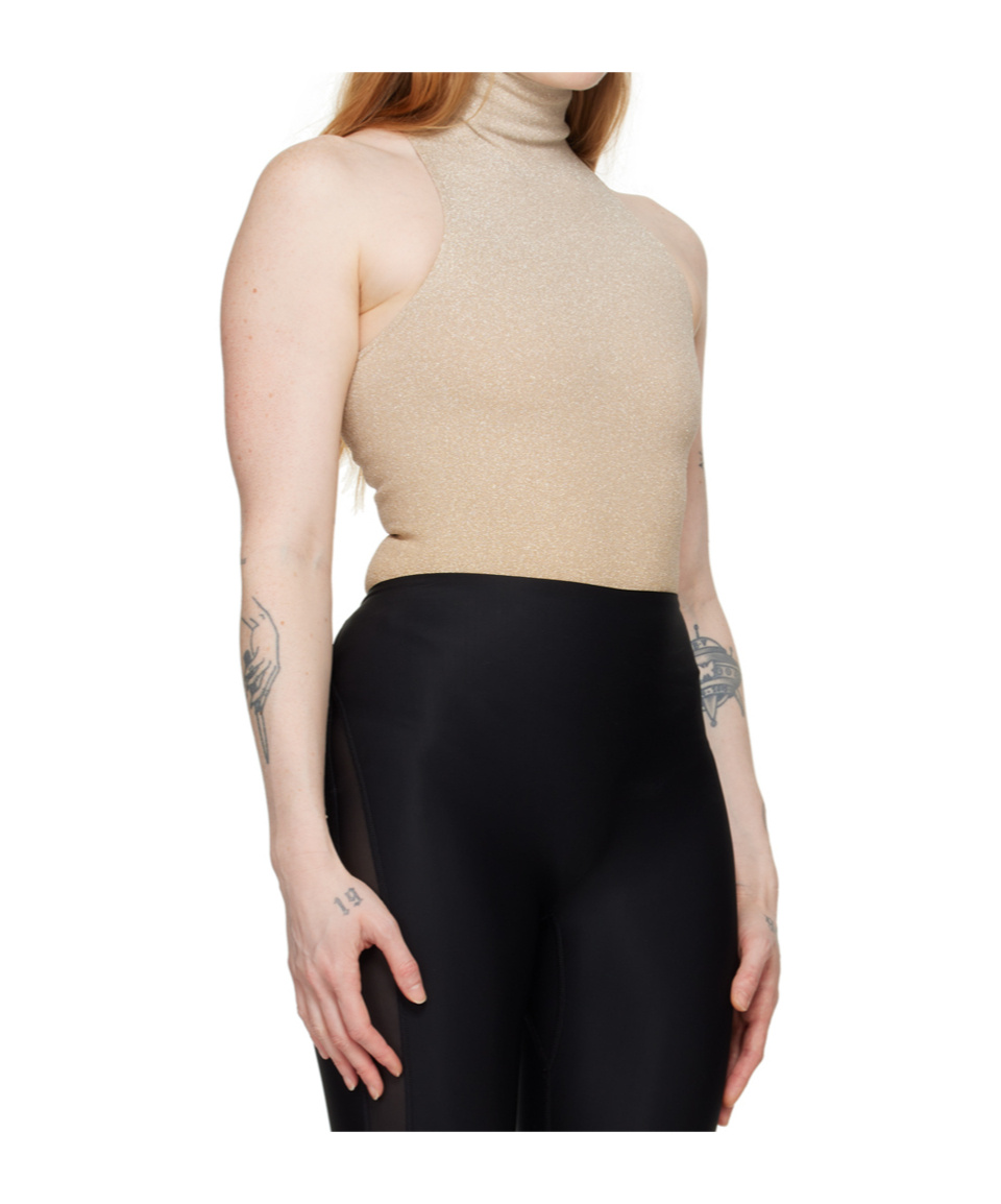 Wolford Beige Fading Shine Bodysuit In Multi