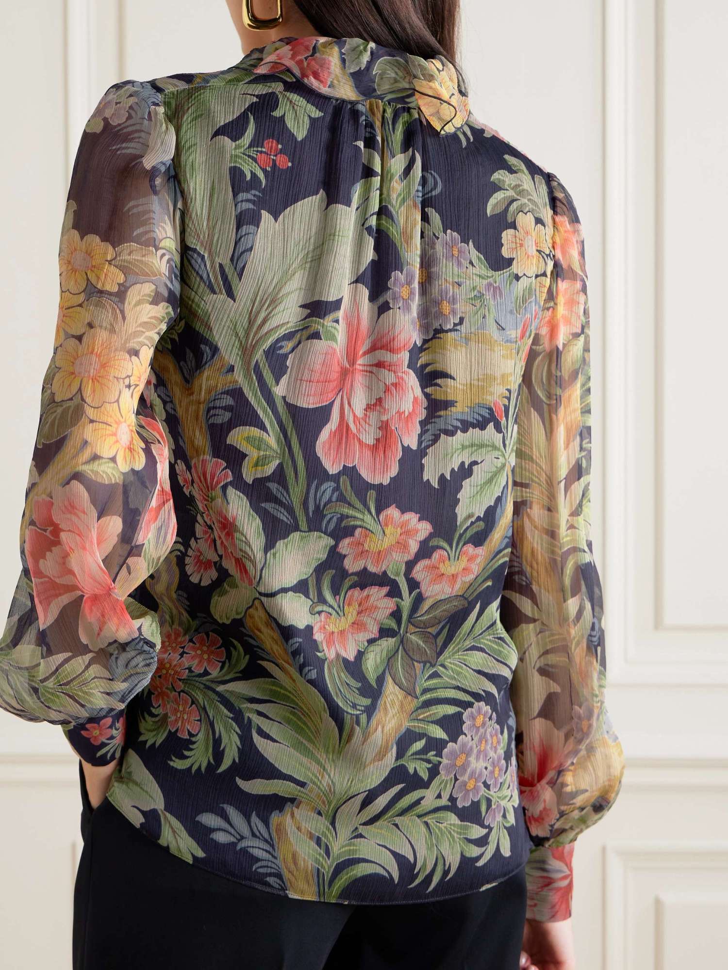 Etro Printed Silk Blouse In Multicolor
