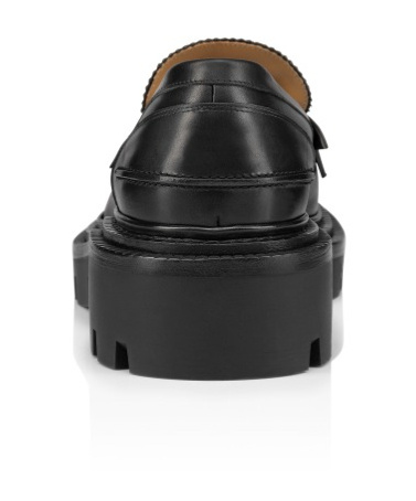Christian Louboutin College Bow Chunky Round Toe Loafers In Black