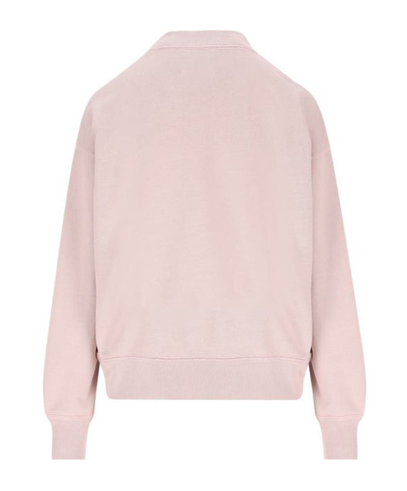 Isabel Marant Étoile Pink Cotton Blend Moby Logo Sweatshirt In Pink