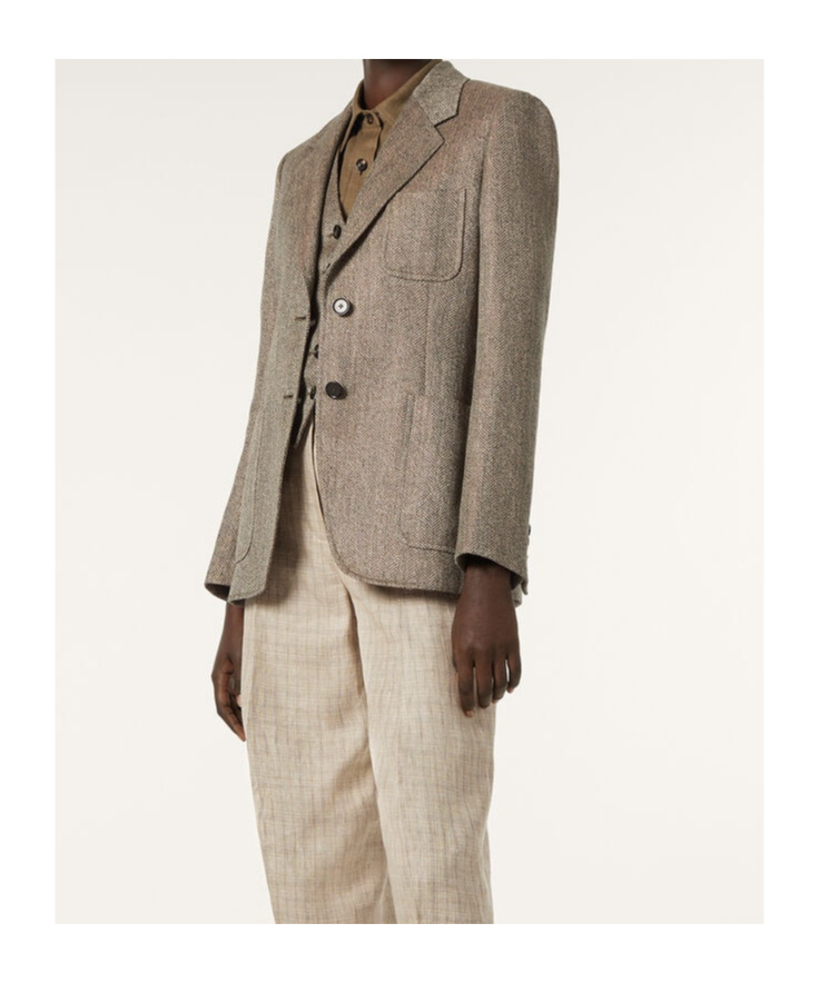 Loro Piana Single-breasted Tailored Blazer In Gray