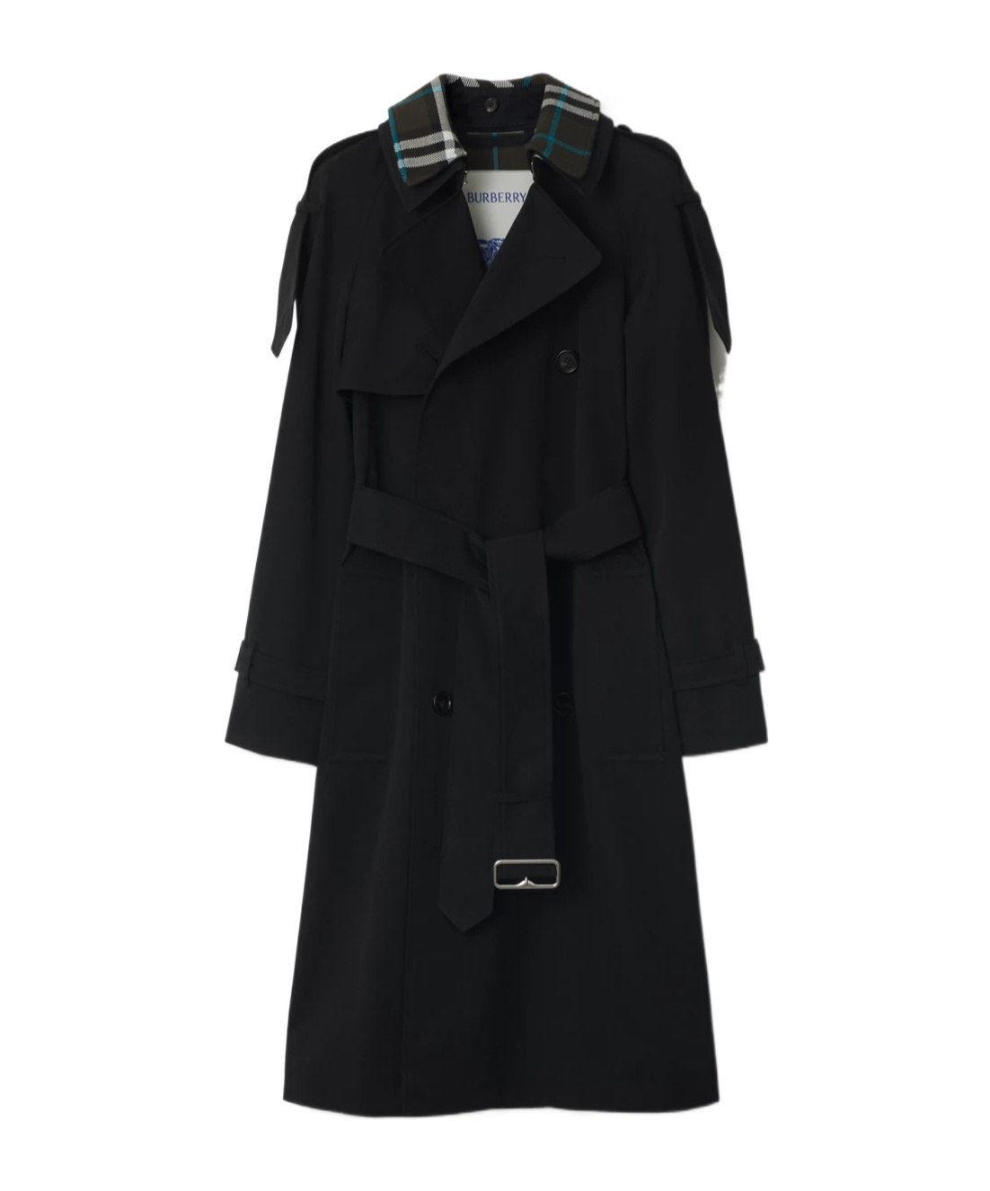 Burberry Detachable-collar Trench Coat In Black