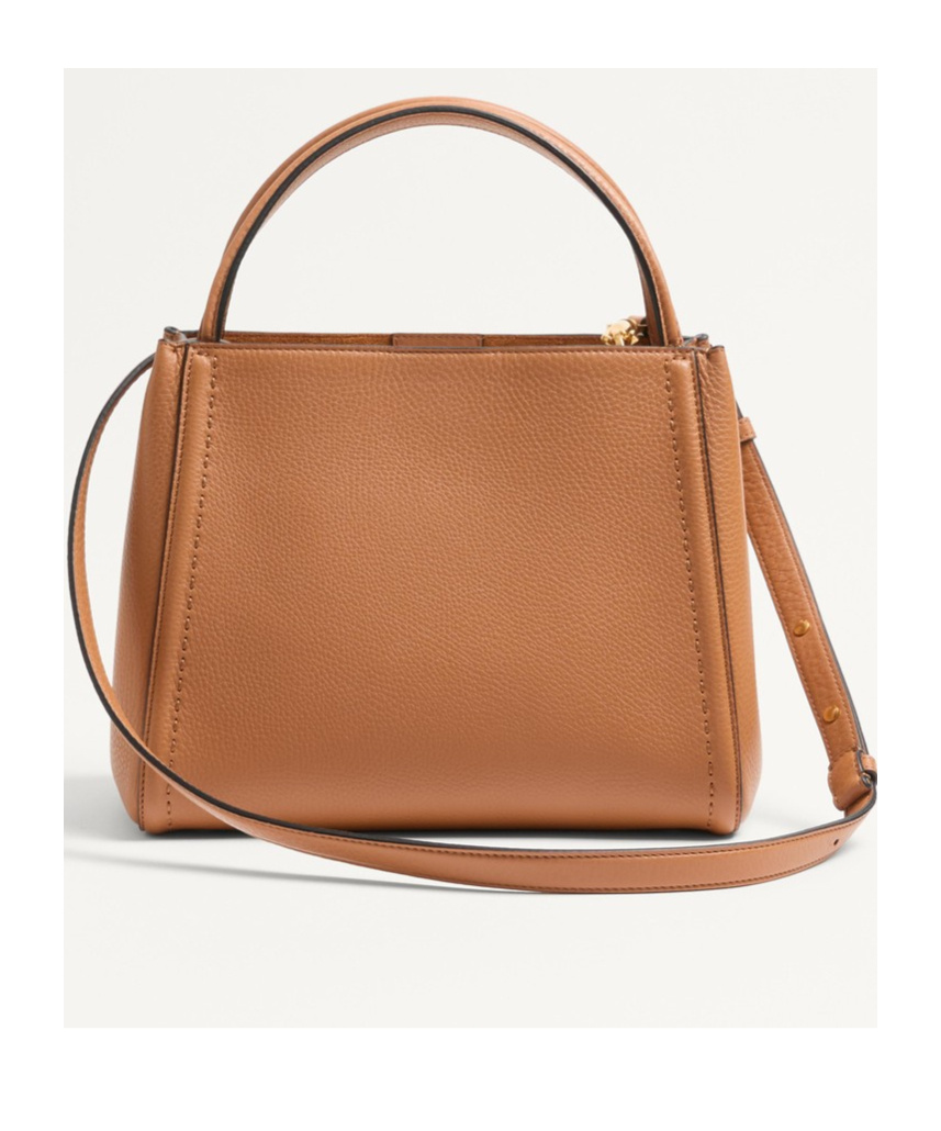 Valentino Medium Alltime Shoulder Bag In Almond Beige/black And White