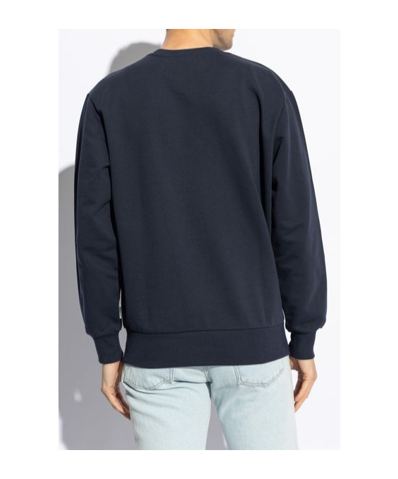 Apc V-insert Cotton Sweatshirt In Black