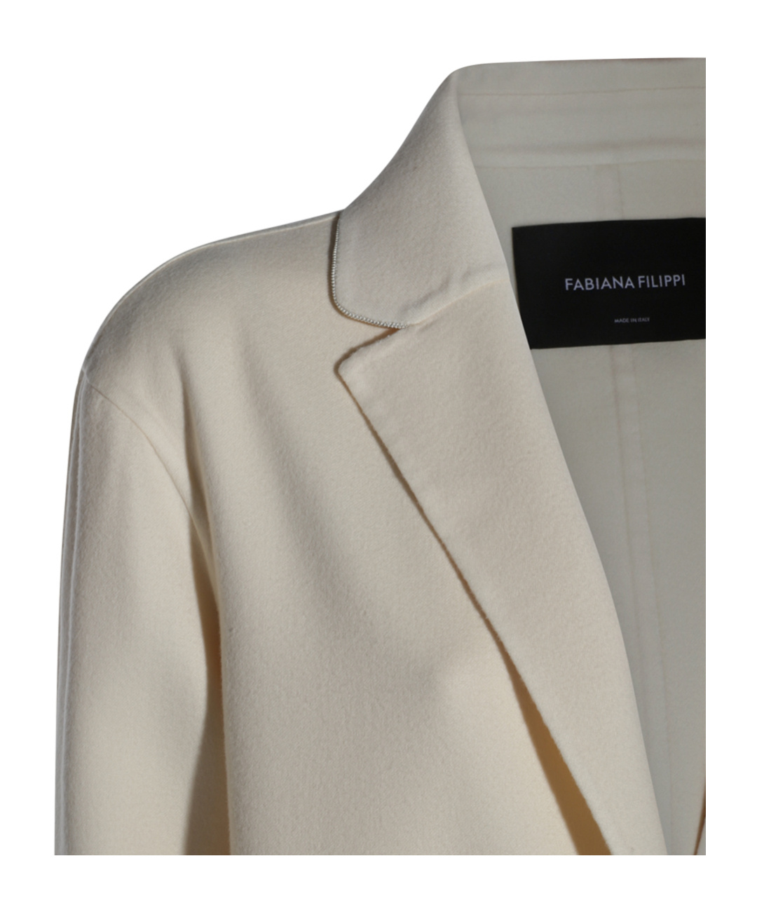 Fabiana Filippi White Wool Coat In White