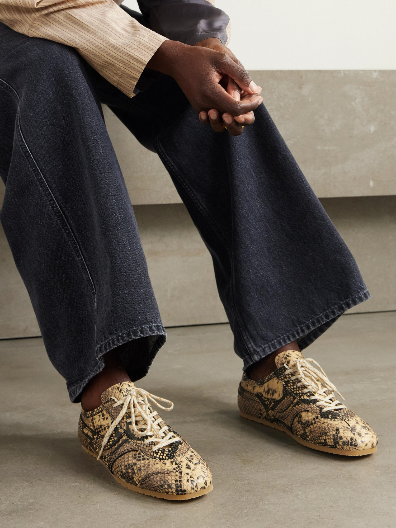 DRIES VAN NOTEN LACE UP SNEAKERS