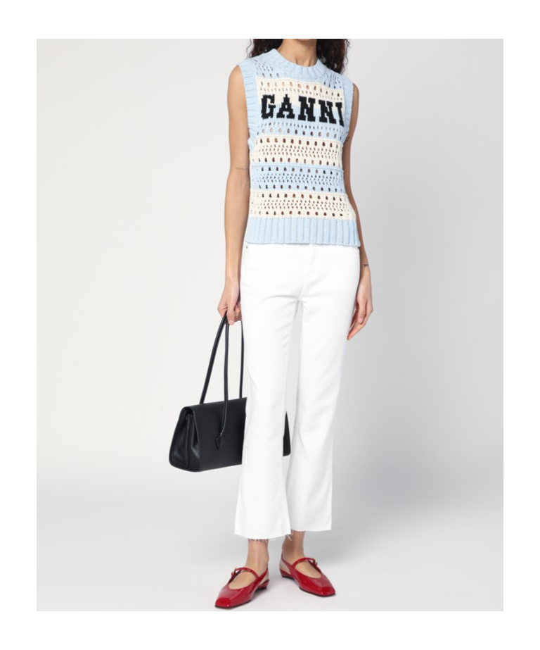 Department Five Misa White Cotton Wide Trousers In White