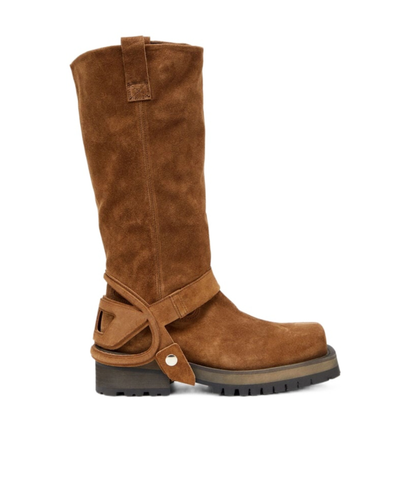 Diesel High And Low Texan Biker Boot In Brown