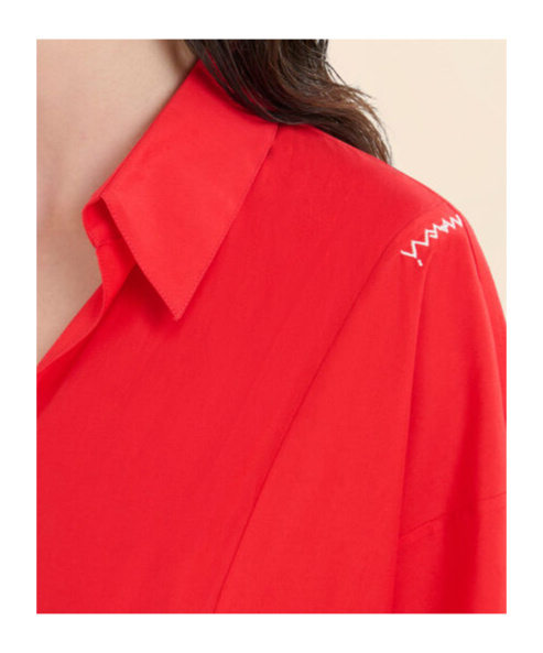 Marni Cotton Midi Dress In Red