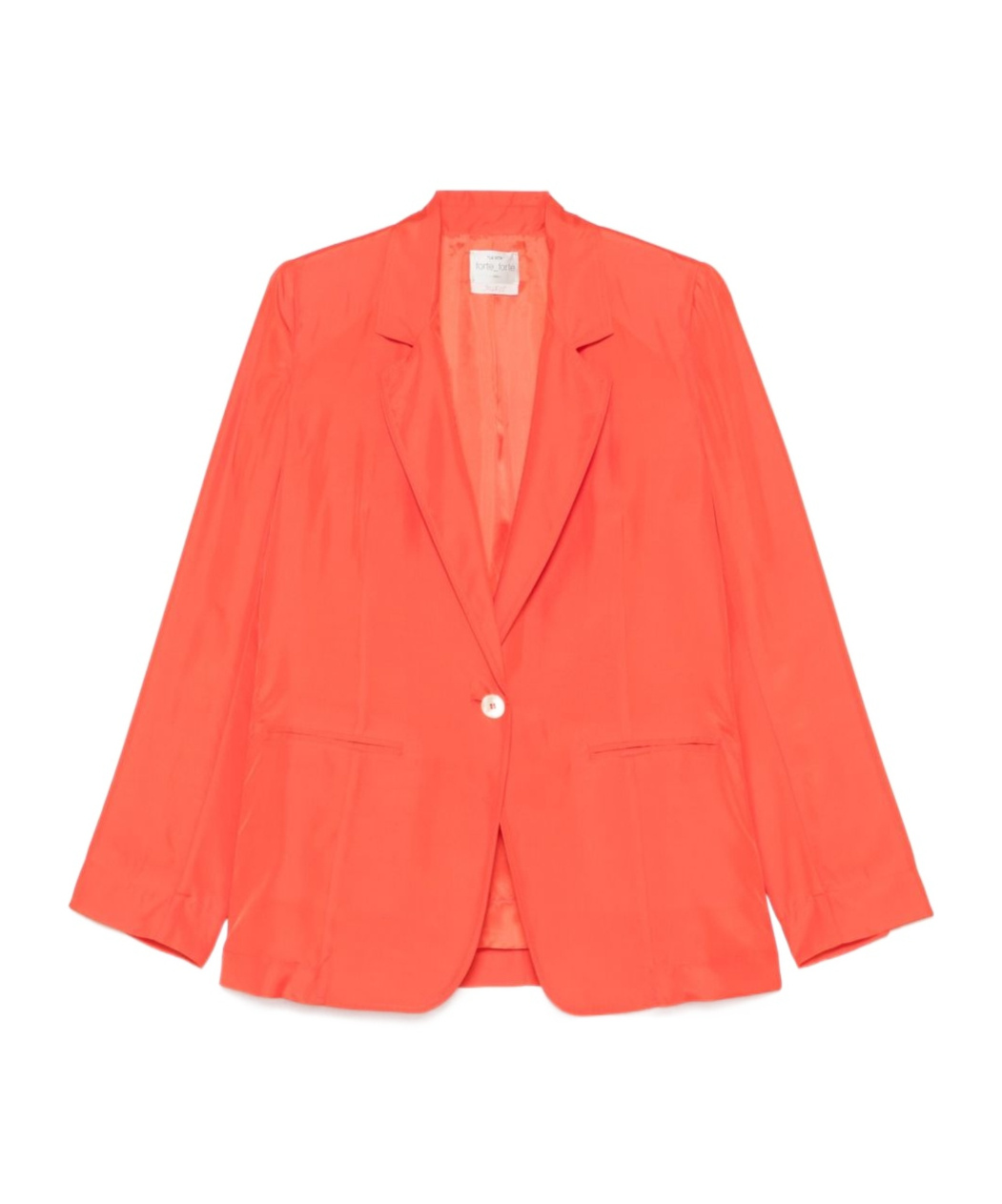 Shop Forte Forte Silk Blazer In Orange
