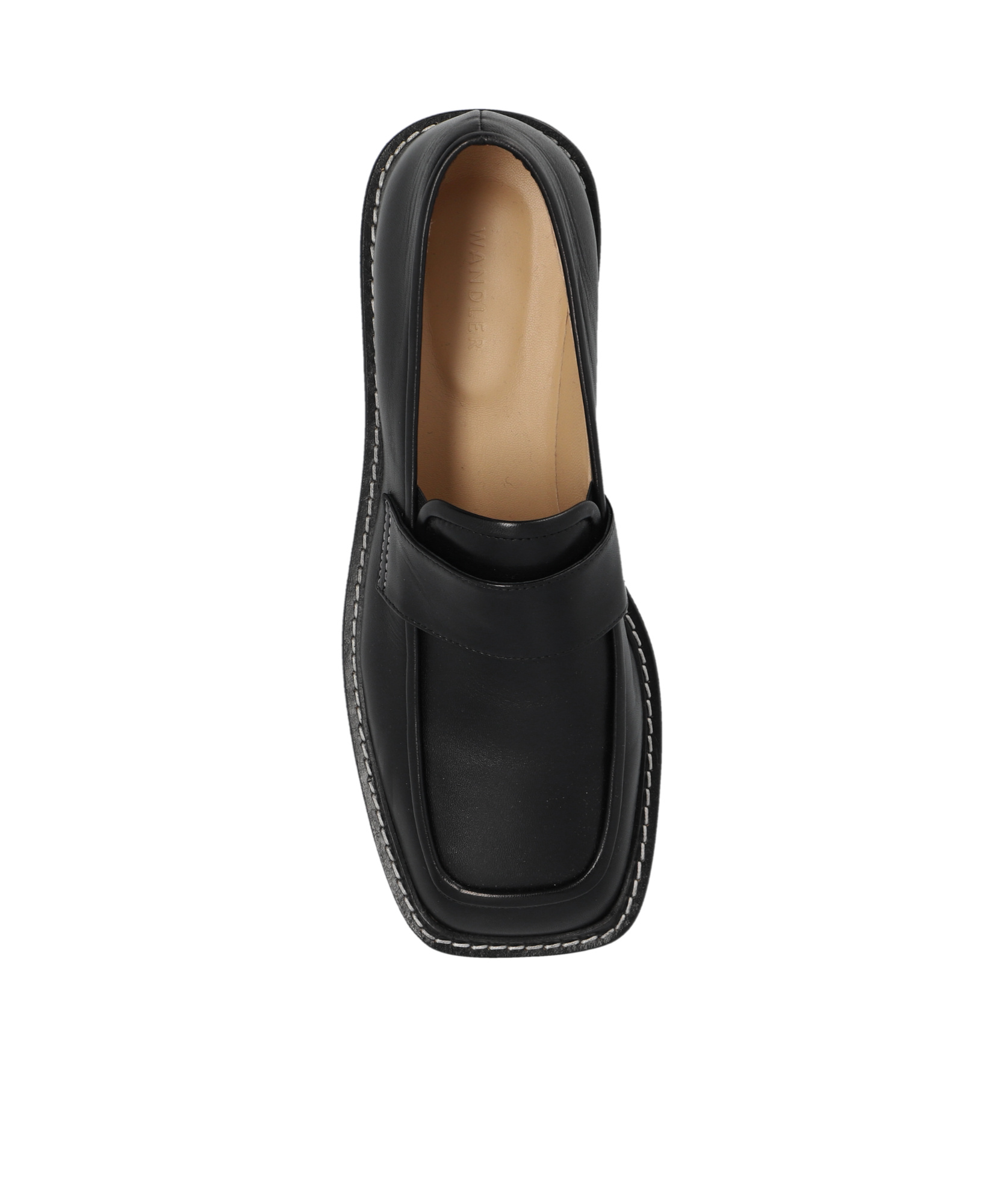 Wandler Lucy Leather Loafers In Black