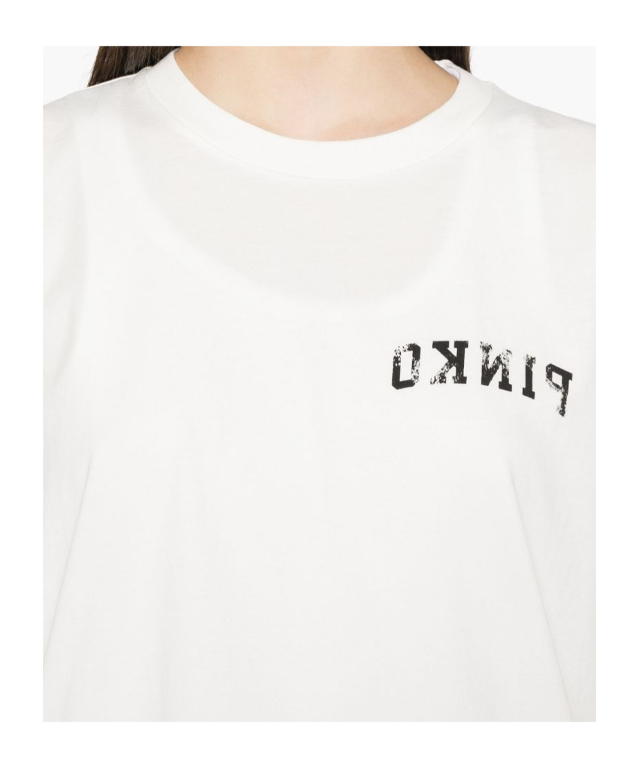 Shop Pinko Cacao T-shirt In White