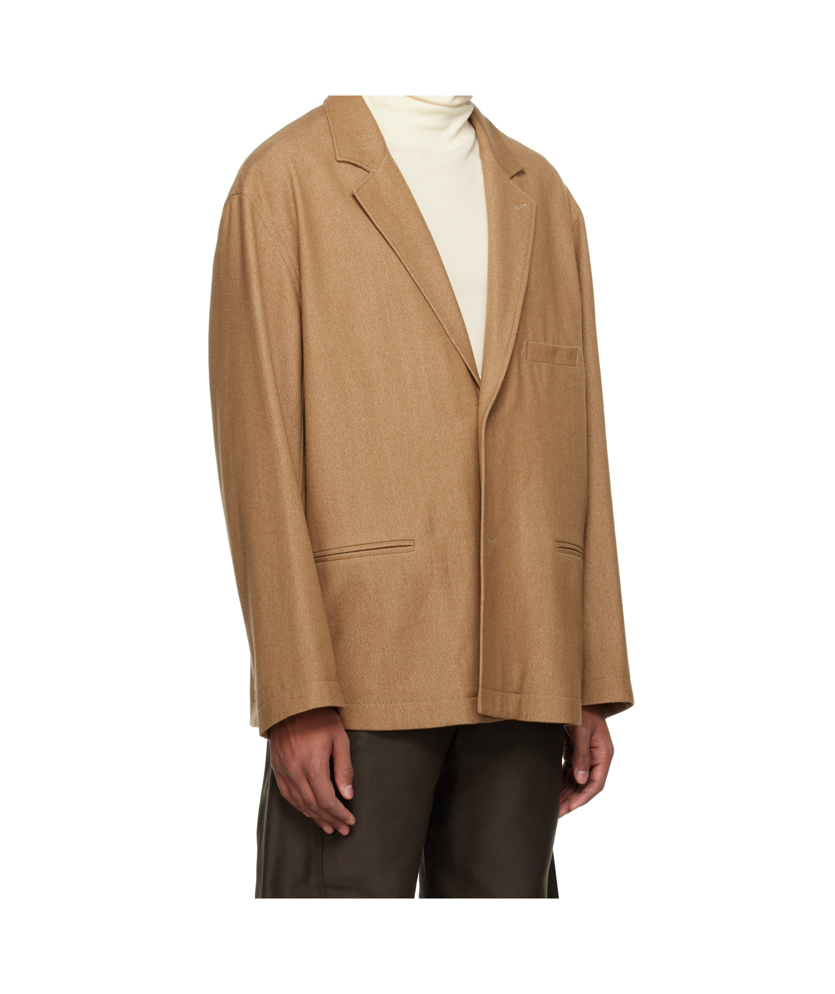 Lemaire Long-sleeved Suit Coat In Multicolor