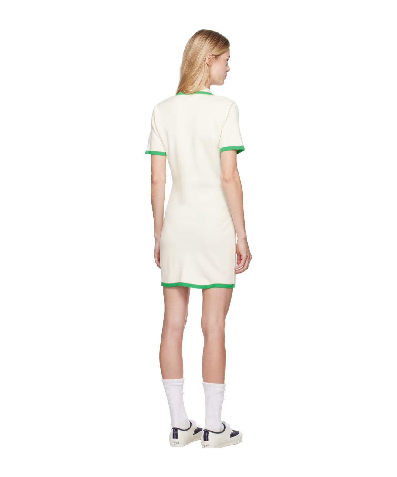Sporty And Rich Hilary Dress In White