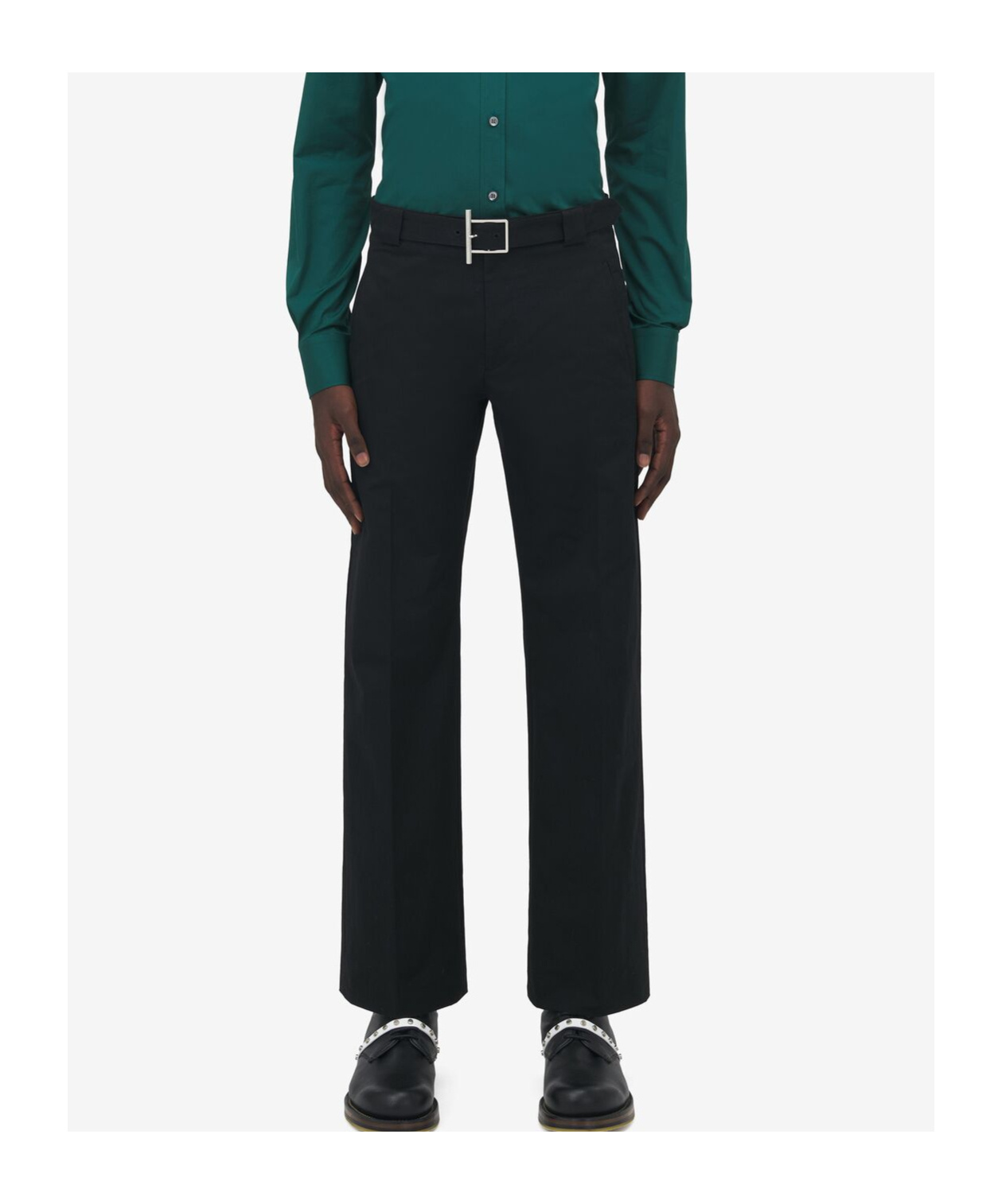 Alexander Mcqueen Men Bar Belttrousers In Black